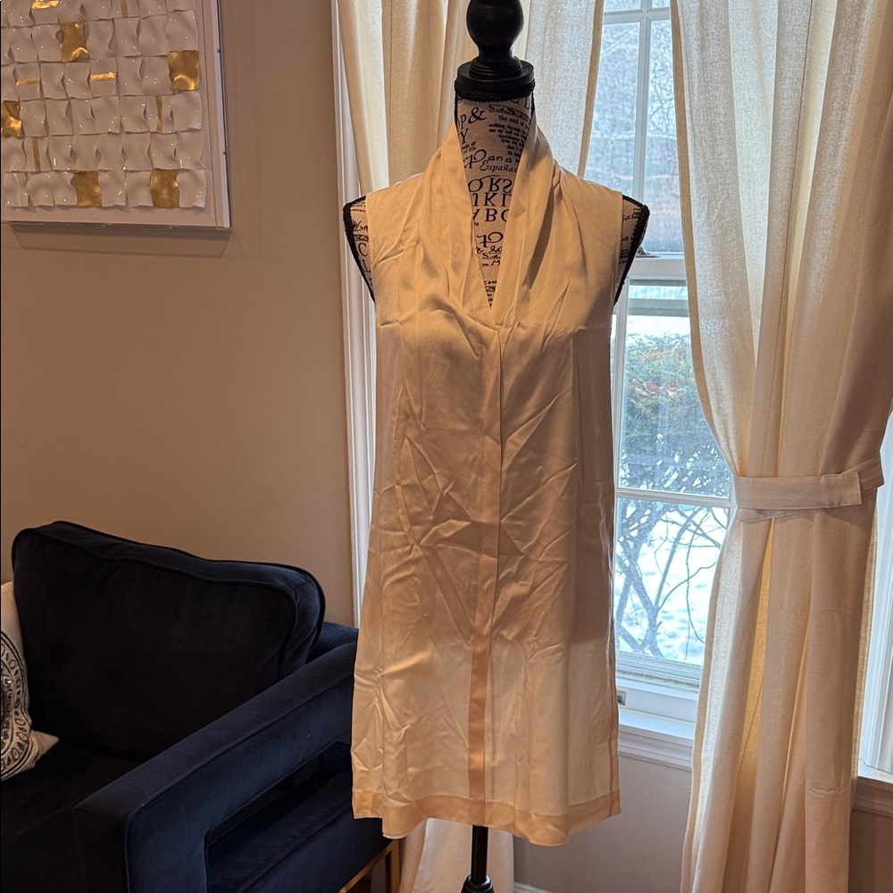 Theory silk pearl color dress